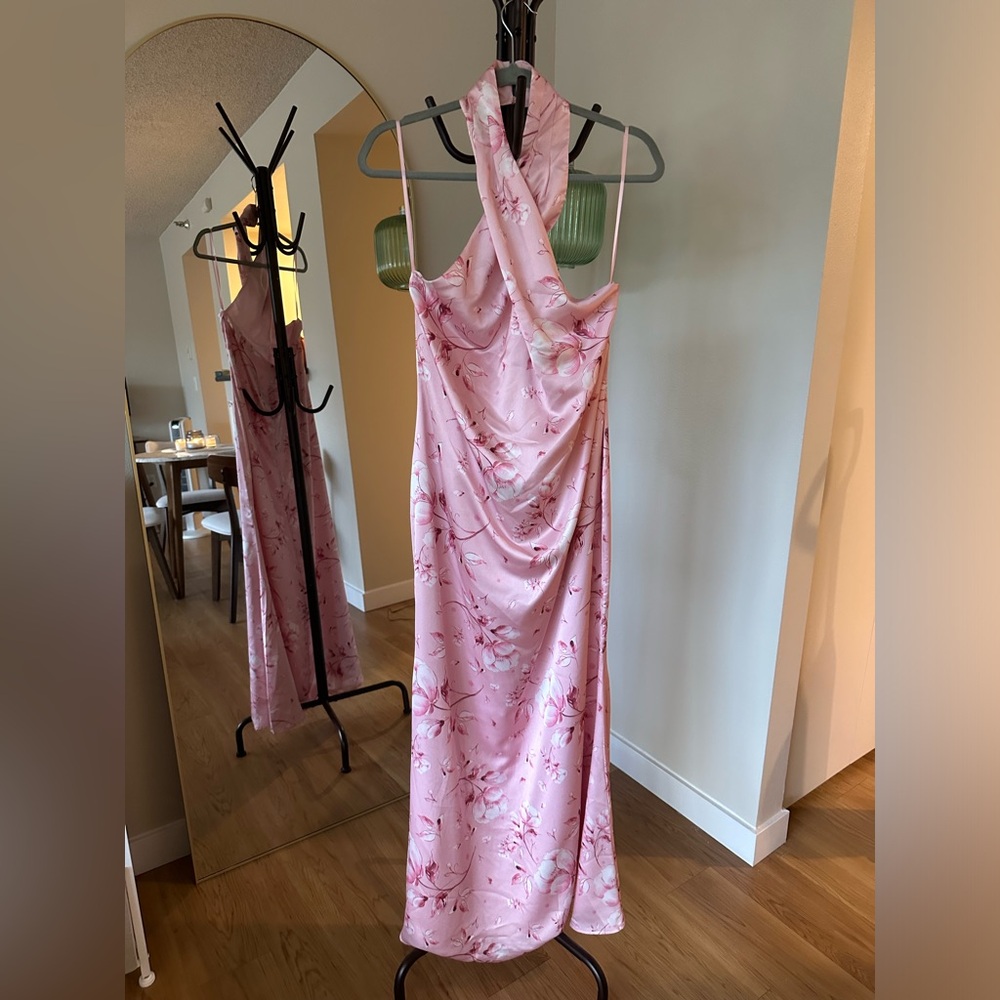 Petal & Pup - Mila Halterneck Maxi Dress - Pink